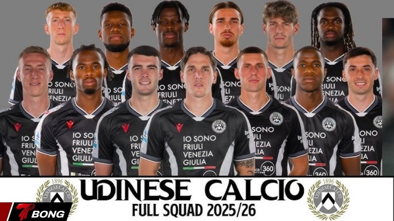 Đội hình đầy đủ mùa giải hiện tại của Udinese